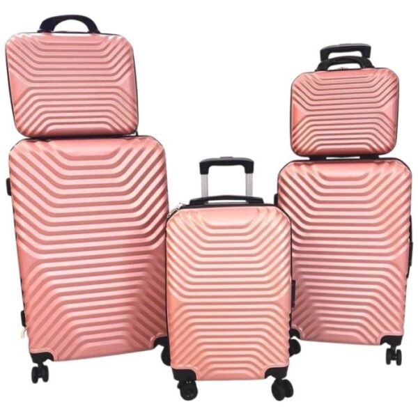 Set de 5 valises - polycarbonate - ABS - 4 roues - 360°